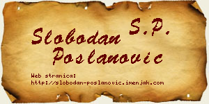 Slobodan Poslanović vizit kartica